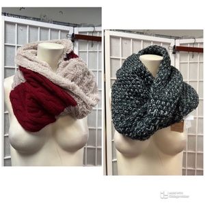 Field&Stream, Woman, Two Neck scarfs $10 Each, Gray, Beige-red win, Acrylic.!